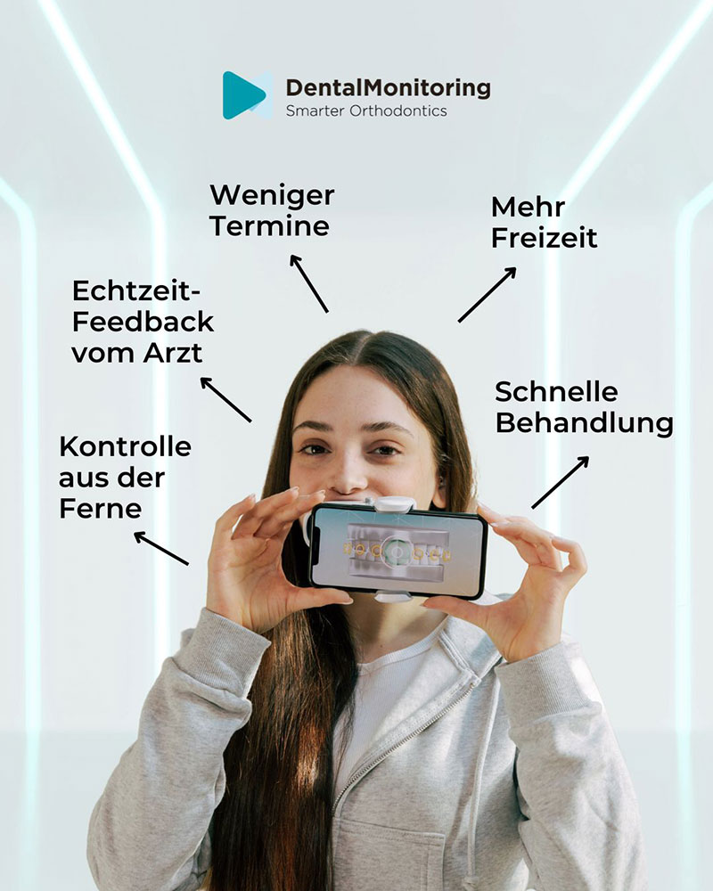 Vorteile von DentalMonitoring – weniger Termine, Echtzeit-Feedback, Kontrolle aus der Ferne